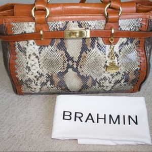 Brahmin - Snake skin Tan purse
